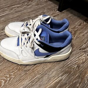 Nike White and Blue Athletic Shoes